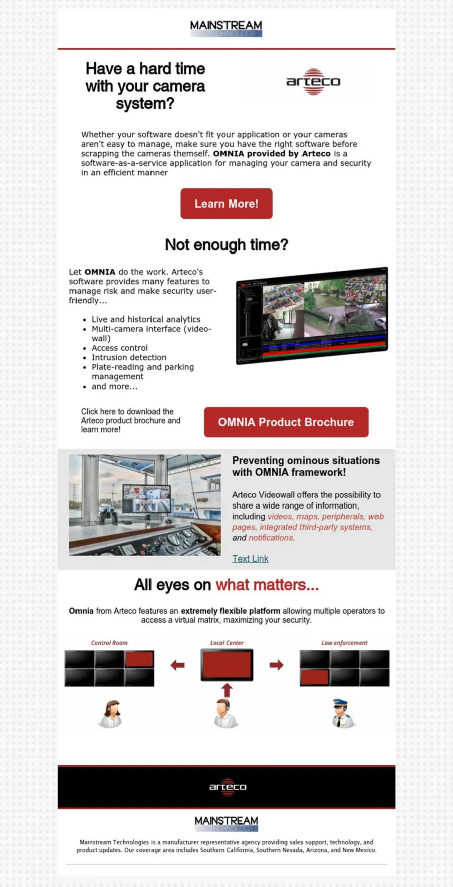Email campaign for a camera system