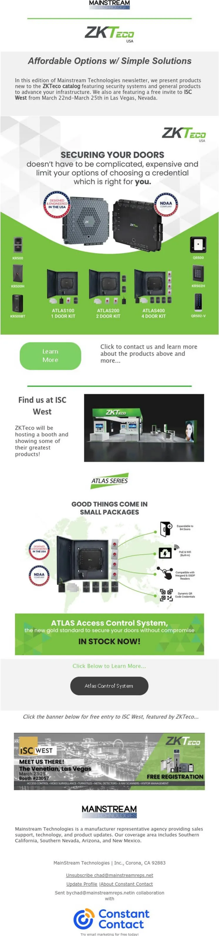 Email campaign for ZKTeco access control