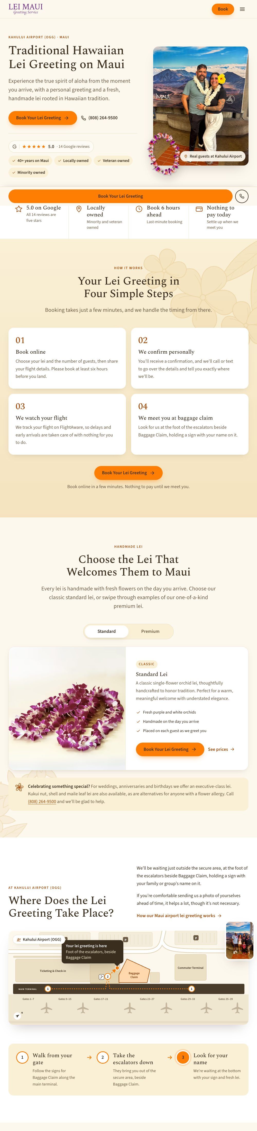 Lei Maui website, built by Primilink